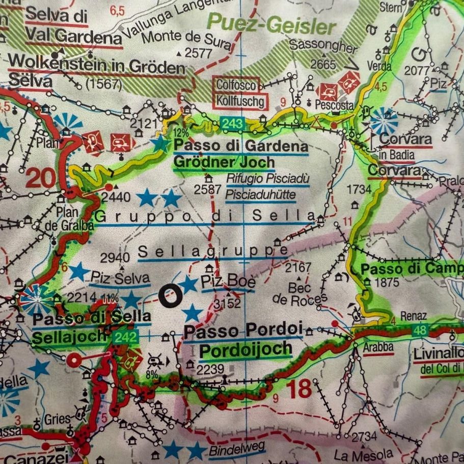 Karte Motorradtouren Südtirol